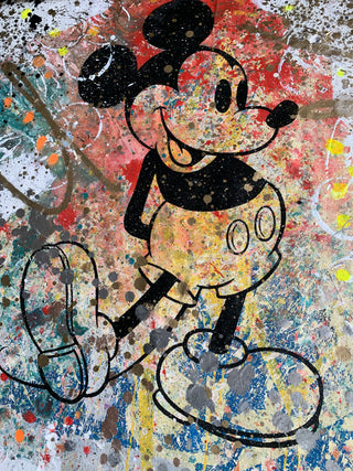 Mickey 1- Original Handpainted Screenprint on Canvas