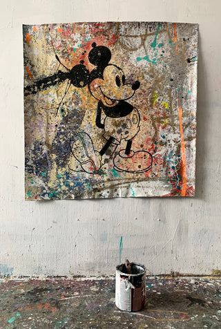 Mickey 2- Original Handpainted Screenprint on Canvas