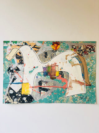 Youngin’ Leading a Horse (White)