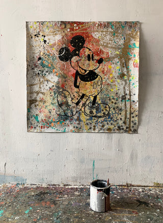Mickey 1- Original Handpainted Screenprint on Canvas