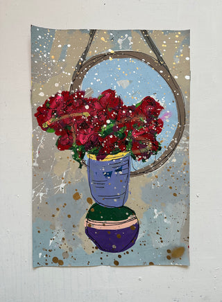 Floral in Vase w/ Mirror 35