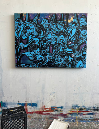 Jazz Night 1 - XXL Mixed Media Canvas