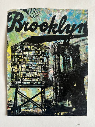 Brooklyn Bridge/Water Tower Collage (medium) - NYC