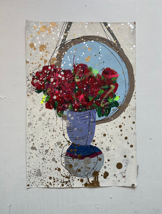 Floral in Vase w/ Mirror 32