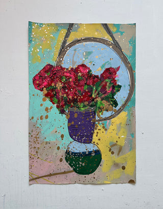 Floral in Vase w/ Mirror 30