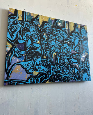 Jazz Night 5 - XXL Mixed Media Canvas