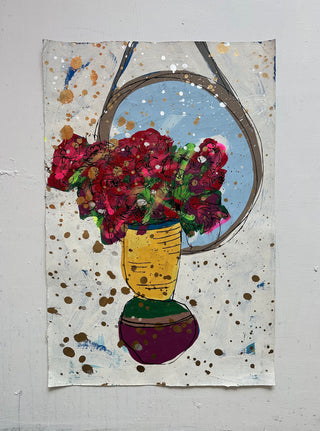 Floral in Vase w/ Mirror 33