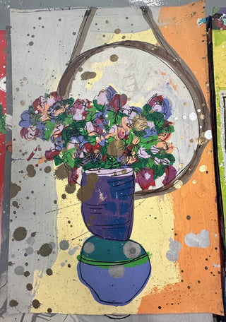 Floral in Vase w/ Mirror 24