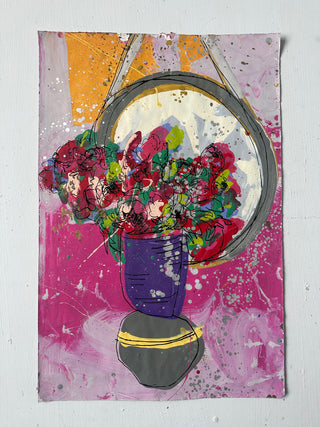 Floral in Vase w/ Mirror 12