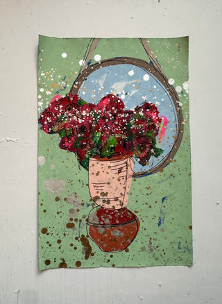 Floral in Vase w/ Mirror 25