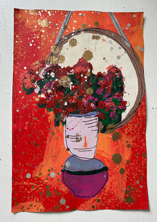 Floral in Vase w/ Mirror 15