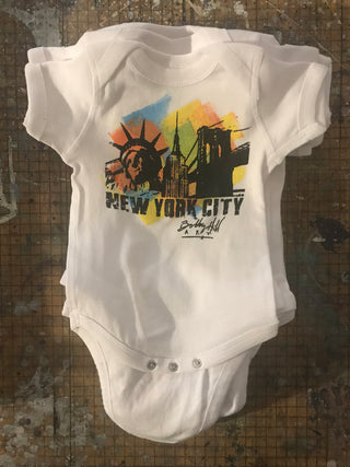 New York City- Handpainted Baby Onesie