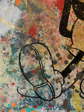 Mickey 1- Original Handpainted Screenprint on Canvas