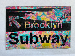 Manhattan & Brooklyn Subway Sign - NYC